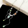 Collar Delicado con Perlas Estilo Francés para Mujer, Cadena Fresca de Clavícula para Verano, Accesorio de Cadena para el Cuello con Diseño de Nicho a la Moda