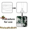 Suministros para Decoración Navideña Barra de Hielo Adornos Colgantes Plástico Transparente Carámbanos Espirales Árbol de Navidad Exhibición de Ventana Colgantes de Cono de Hielo