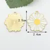 Accesorios de Joyería de Margarita Pequeña en Stock, Joyería Hecha a Mano de Lujo Ligero para DIY, Accesorios de Joyería Esmaltados de Alta Gama para Cruce de Fronteras