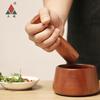 Sanchuang Estilo Chinês Alho Amassador Doméstico Madeira Maciça Amassador Lata Amassador de Alho de Madeira Moedor Manual de Alho