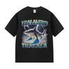 Camiseta Engraçada Bombardino Crocodilo Edição Limitada Aliexpress Transfronteiriça para Homens e Mulheres Verão Manga Curta Gola Redonda Moda