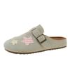 Medias Pantuflas Cerradas Estilo Birkenstock para Mujer, Nuevo Modelo Verano 2025, Zapatos Slip-On para Estudiantes, Sandalias de Suela Gruesa
