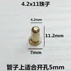 Fivela de esfera maciça com banho de cobre de 4mm5mm Tubo telescópico para posicionamento Fivela de mármore niquelada Grampo de mola de arame de aço em forma de V