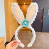 Tiara de Orelhas de Coelho Fofa, Adereço de Cabeça de Desenho Animado de Pelúcia, Acessórios de Cabelo de Páscoa para Crianças e Adultos, Decoração de Cenoura Fofa