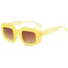 Estilo nuevo europeo y americano color gelatina irregular Cuadrado moda gafas de sol personalidad femenina estilo punk gafas de sol gafas ins hombres