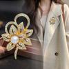 Broche Mujer Moda de Alta Gama Flor Corsage Pin de Pedrería Fijación de Traje Venta al por Mayor Accesorios de Ropa Pin de Solapa Adorno de Ropa Tendencia