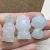 Pingente de Jade do Zodíaco Natural de Tianshan Pingente de Jade do Zodíaco Colar de Corrente de Suéter de Jade para Homens e Mulheres