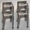 Taburete de Plástico Transparente Engrosado Apilable Hogareño Silla Gruesa para Mesa de Comedor Sala de Estar Acrílico Taburete Alto Taburete Redondo Pequeño Transfronterizo