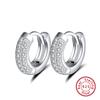 Brincos de Tarraxa de Prata S925 Huasheng Jewelry Brincos de Diamante Brincos Redondos Vazados Venda Direta da Fábrica Atacado