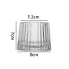 Vaso de Vela Aromaterapéutica Transparente Sencillo, Portavelas de Vidrio Transparente Creativo Estilo Europeo Moderno, Contenedor de Velas de Vidrio Transparente Romántico