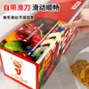 Paquete Económico para el Hogar Rollo Grande Caja Cortadora de Película Plástica Pe de Grado Alimenticio, Película Plástica Transparente Espesa Comercial Específica para Cocina