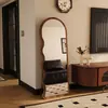 Espejo de Cuerpo Entero Meishida, Espejo de Pie para Uso Doméstico, Espejo de Vestir de Pared para Dormitorio, Espejo de Vestidor Irregular de Moda, Estilo Ins