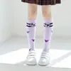 Calcetines para Niñas, Calcetines Largos de Verano, Calcetines Dulces para Niños, Calcetines de Algodón con Encaje de Dibujos Animados, Lindos Calcetines Largos hasta la Rodilla para Primavera y Verano