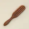 Pente com Almofada de Ar de Sândalo Pente com Cabeça de Massagem Meridianos Bolsa de Ar Madeira Maciça Raízes do Cabelo Fofas Simples e Requintado Viagem Feminina