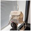 Bolso de Hombro para Mujer 2024 Primavera y Verano Nuevo Blanco Fresco Moda Bolso Cubo Floral Mochila de Alto Valor