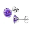 Moda Europea y Americana Transfronteriza Nuevos Pendientes de Botón Redondos de Circonita de Colores Mariposa Pendientes Simples de Nicho Versátiles Joyería para el Lóbulo de la Oreja