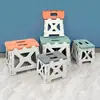 Taburete Plegable Engrosado, Taburete de Plástico Portátil, Taburete Bajo Doméstico para Exteriores Infantil, Taburete para Camping y Puestos