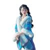 Chal de estilo étnico para otoño e invierno, Xinjiang, Yunnan, turismo, vacaciones, degradado, cálido cuello de piel, abrigo de punto, capa, bufanda