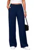 Pantalones anchos de otoño para mujer transfronterizos europeos y americanos, ropa casual de negocios, pantalones casuales, pantalones largos de moda de cintura alta para ir al trabajo, hechos de tela Lyocell