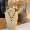 Pingente de Prata Pura 999 com Padrão de Flor do Espírito da Montanha, Placa Redonda Vintage com Palavras Auspiciosas, Placa Bagua Estilo Chinês, Colar com Placa de Fortuna, 16g