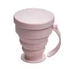 Taza de Agua Plegable con Asa Portátil para Viaje Taza de Silicona de Grado Alimenticio Camping al Aire Libre Taza para Cepillarse los Dientes y Enjuagarse la Boca con Tapa