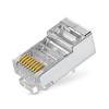 Jessen RJ45 - Cabezal de cristal de red cat6 chapado en oro de cobre puro 8P8C con seis tipos de blindaje