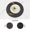 Mantel individual de cuero de doble cara para manualidades, tapete para taza de té, impermeable y a prueba de aceite, tapete de mesa con aislamiento térmico para restaurante occidental, tapete para tazón de comida, posavasos