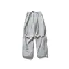 RUMENG Marca de Moda para Exteriores Funcionales Impermeables Cremallera Lateral Pantalones de Paracaidista para Hombre Pareja Sueltos Versátiles Secado Rápido Pierna Recta Pantalones Cargo