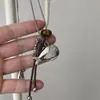 Colar Cordão de Couro Estilo Coreano Pingente Pequeno Peixe Gota D'água Design de Nicho Corrente para Clavícula Colar da Moda Versátil