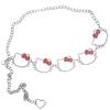 Corrente de Cintura Gatinho Rosa Flash Diamante Y2K Menina Doce Cool Feminina Millennial Sexy Estilo Filha Acessórios de Cinto Metálico Moda