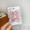 Accesorios para el cabello con lazo lindo de color rosa melocotón, accesorios para el cabello de niña dulce, horquilla con clip lateral, accesorios para el cabello de estilo dulce para niñas, accesorios para el cabello para mujer
