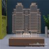 Lámpara de mesa conmemorativa recargable de acrílico de haya con luz nocturna 3D con impresión arquitectónica de ciudad inmobiliaria creativa