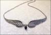 Caliente Retro Alas de Ángel Pluma Colgante Grande Estético Cadena Anillo Collar de Dama Venta Directa de Fábrica