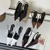 Sapatos de Verão para Mulheres, Sandálias de Salto Alto Fechadas nas Pontas e Abertas Atrás de Alta Qualidade, Saltos Agulha Femininos, Sapatos Femininos de Bico Fino com Decote Baixo, Elegantes Sapatos de Salto Alto Bico Fino
