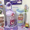 Botella de Agua de Verano Toy Story Vaso Lindo Deportivo Celebridad de Internet Vaso Shaker Vaso de Plástico para Estudiantes con Stickers 3D