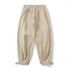 Yidao Vintage 2026 Primavera Nuevos Pantalones Largos de Estilo Japonés de Moda con Puños Ajustables para Hombre, Pantalones Casuales Holgados con Pliegues