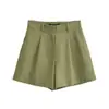 Moda Europeia e Americana 2023 Primavera e Verão Novo Conjunto de Colete e Shorts Misturados com Linho Feminino WW9-67707
