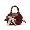 Bolso de Bowling Retro de Puntada de Nicho para Llevar a Mano 2025 Nuevo Bolso para Mujer Bolso Cuadrado Pequeño Simple de Moda Bolso de Hombro Cruzado