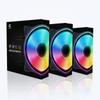 Ventoinha de Chassi Luminosa Eclipse LED Arco-Íris Abertura Mágica 12cm Ultrassilenciosa Ventoinha de Refrigeração para Computador Desktop