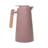 Garrafa Térmica de Plástico com Alça de Madeira Escandinávia Nude 1L - Lyor