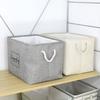 Cesta de Almacenamiento de Lino Estilo Japonés Simple Cesta para Ropa Sucia Caja de Almacenamiento para Ropa de Cama de Armario Caja de Almacenamiento para Snacks Juguetes