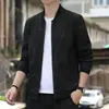 Venda Direta de Fábrica Jaqueta Mais Vendida Outono e Inverno Masculina Primavera Gola Alta Casaco Masculino Simples Estampa Personalizada com Logo