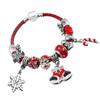 Ano Novo Natal comércio exterior pulseira de corda de couro vermelho pulseira de corda vermelha trançada de couro de vaca uma geração de cabelo