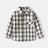 Otoño 2026 Nueva Camisa de Manga Larga a Cuadros para Niños Top Delgado con Solapa Ropa para Niños Venta al por Mayor Dropshipping