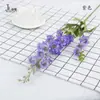 Flor Artificial Jacinto Delfínio 2 Galhos Longos Flor Falsa Caminho de Casamento Lead Decoração de Sala de Estar Flor de Seda Violeta Única