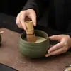 Tigela Antiga Cerâmica Matcha Conjunto de Chá de Oito Peças, Ferramenta de Mistura para Cerimônia do Chá da Dinastia Song, Tigela de Chá, Caneca de Chá Grande