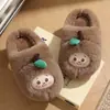 Pantuflas de algodón para niños, nueva colección otoño/invierno 2026 para niñas, pantuflas cálidas de interior con temática de dibujos animados para niñas y niños mayores