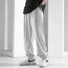 Pantalones Estilo Hong Kong para Hombre Estudiante Cortos Rectos Estilo Coreano Holgados de Pierna Ancha Pantalones de Traje Casual para Jóvenes Hombre