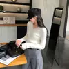 Suéter Tricô Básico Versátil com Decote V para Mulheres, Outono/Inverno 2026, Manga Longa Slim Fit