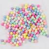 Acrílico Escarchado Poroso y No Poroso Cuentas Color Sólido DIY Accesorios de Joyería con Cuentas Pulsera Collar Color Macarrón Cuentas Sueltas